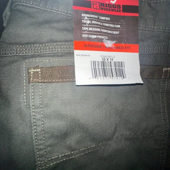 Wrangler RIGGS Ranger Work Pants 32x34 | Relaxed Fit Utility | Heavy Duty | NWT - Picture 3 of 6